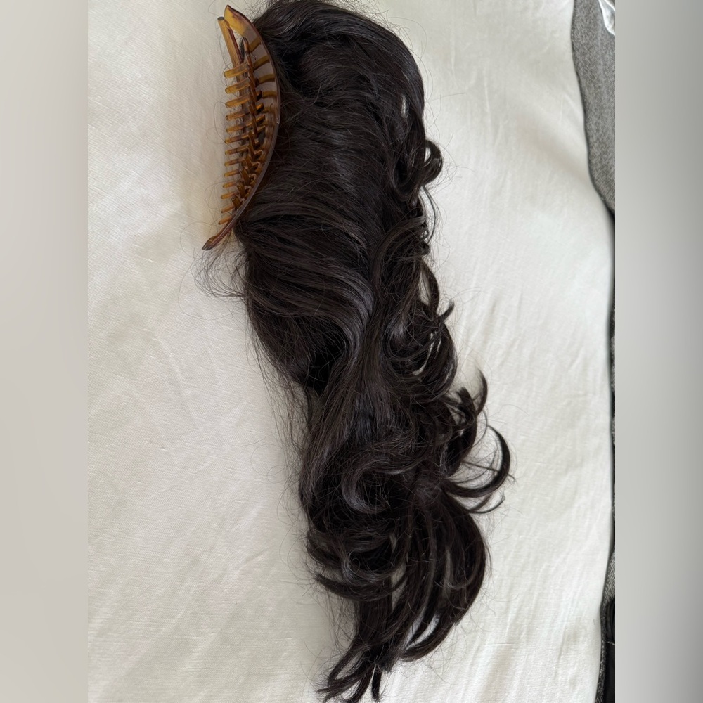 DOLLY PARTON Ponytail Claw Clip Hair Extensions, 1990s Styled Human Hair